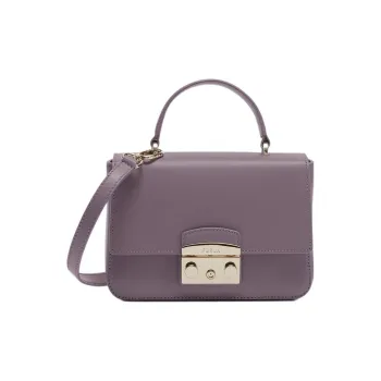 Furla Metropolis Collection Calfskin Shoulder Bag, Crossbody Bag, Handbag Mini Women's Purple