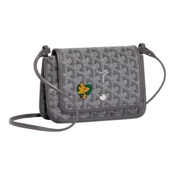GOYARD Plumet Canvas With Leather Envelope Bag Handheld Shoulder Bag Crossbody Bag Small Size Unisex Gray/Green