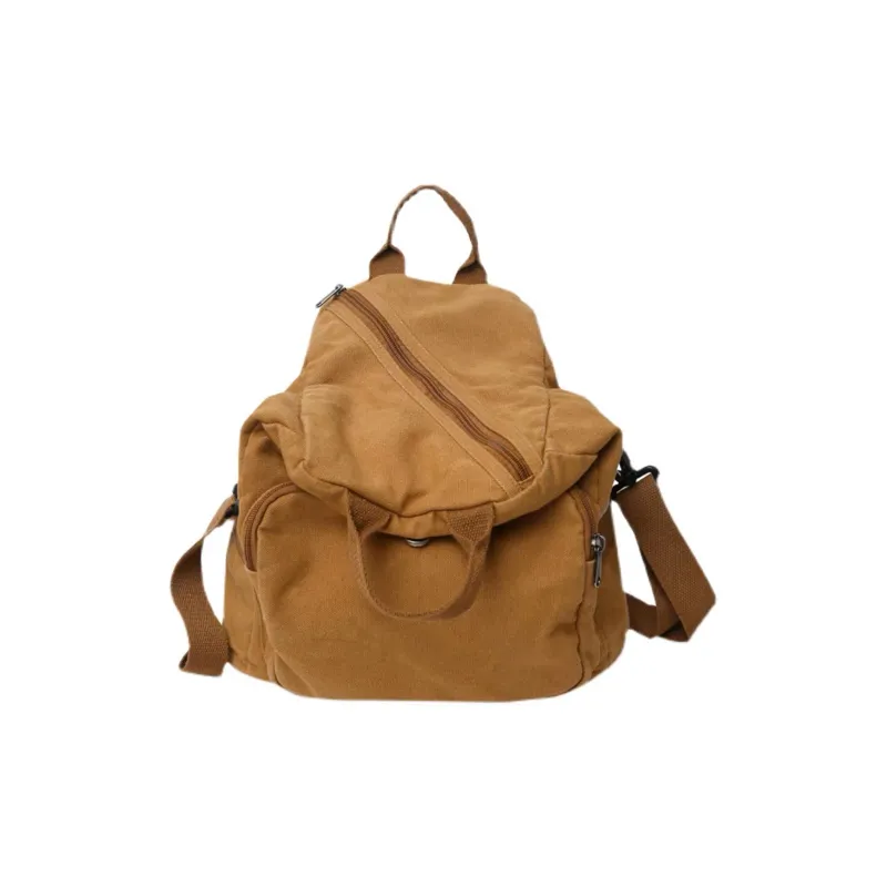 UNITE STAR Canvas Hand held Backpack Medium Size Unisex Black/White/Brown-8