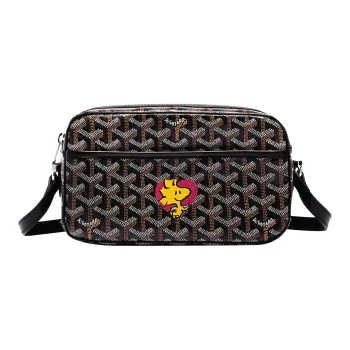GOYARD Cap-Vert Canvas With Leather Camera Bag Shoulder Bag Crossbody Bag Small Size Unisex Black/Red
