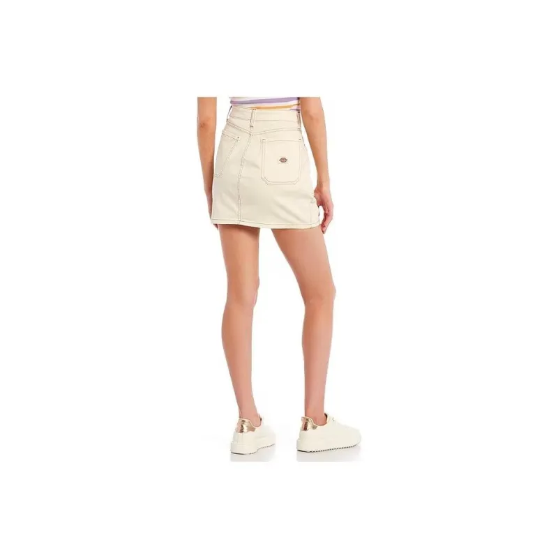Dickies Denim Short Skirts Women's Beige-1