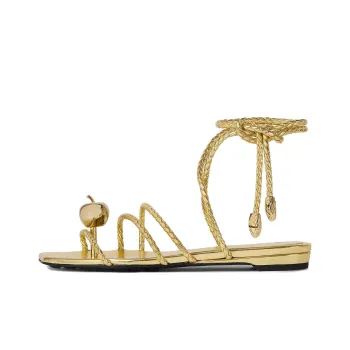 Bottega Veneta Adam One Strap Sandals Women's Gold