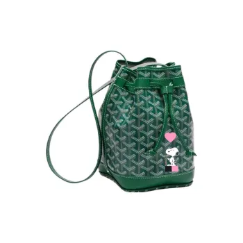 GOYARD Snoopy Co branded Petit Flot Canvas With Leather Bucket Bag, Shoulder Bag Women's