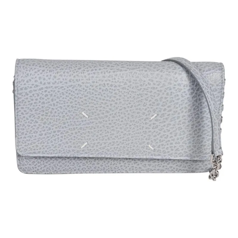 Maison Margiela Calfskin Shoulder Bag, Crossbody Bag, Wallet Women's Light Blue-0