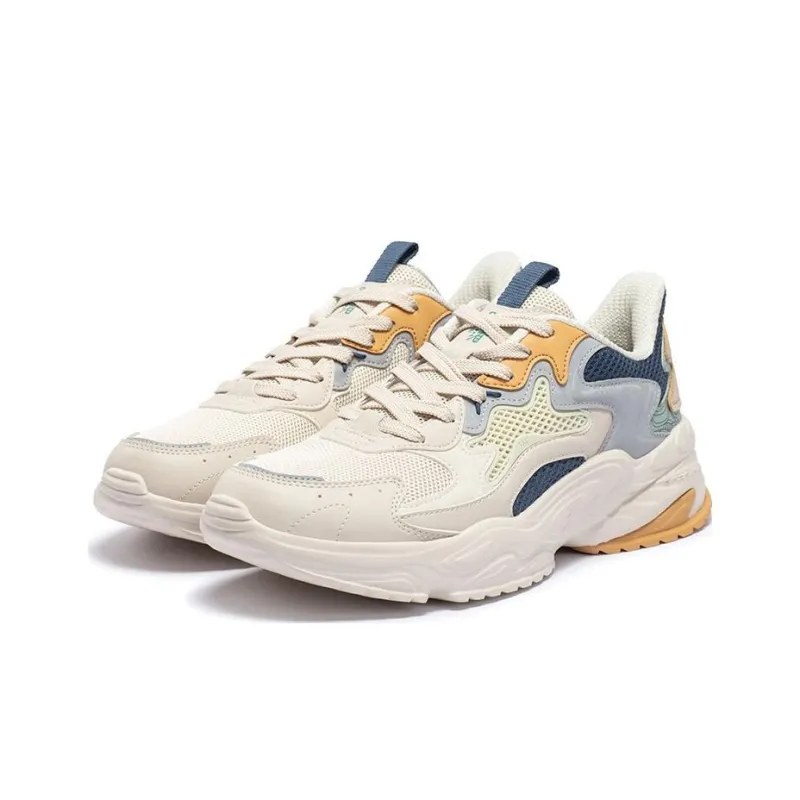 361° Shock absorbing And Waterproof Low Top Running Shoes Men's Oat Milk-2