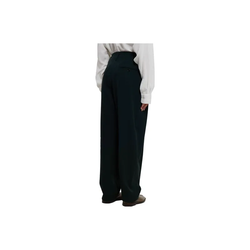 Lemaire Pleated Tappered Pants 'Caviar'-1