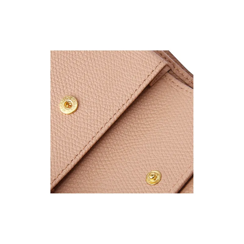 Valentino Vlogo Cow Leather Wallet Card Holder Regular Women's Pink-5