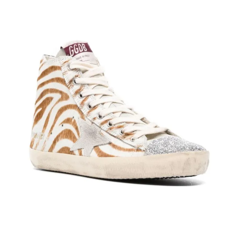 Golden Goose Mid Star Zebra-print Sneakers-2