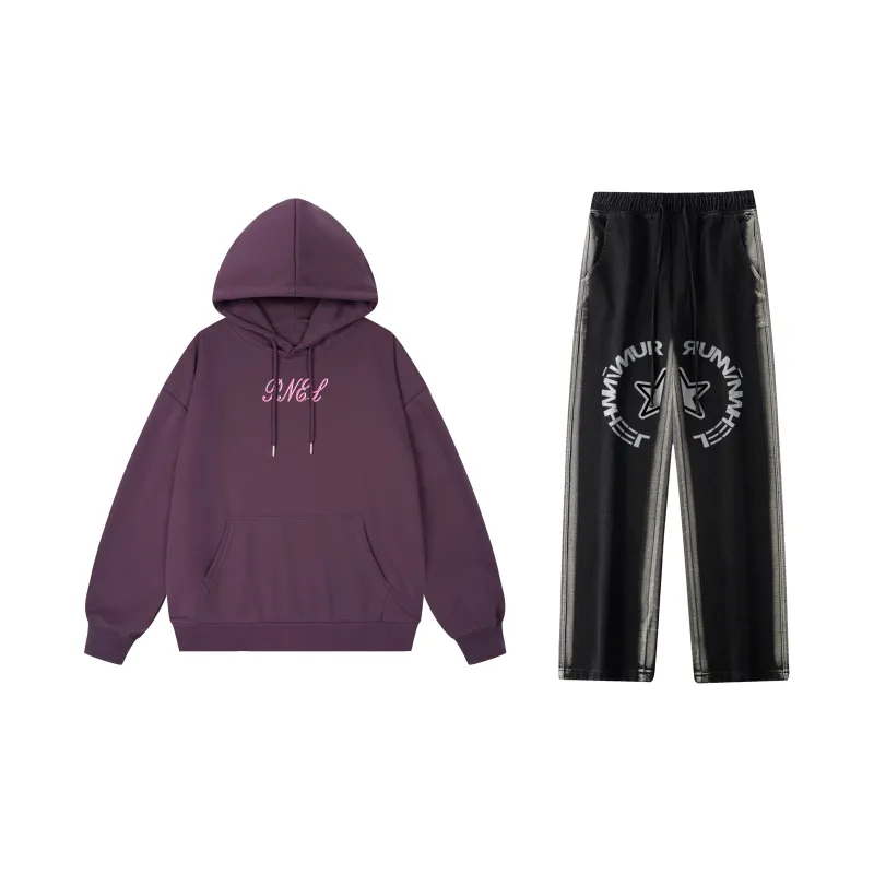 RUNNINWHEEL Sweatshirt Sets Unisex-16
