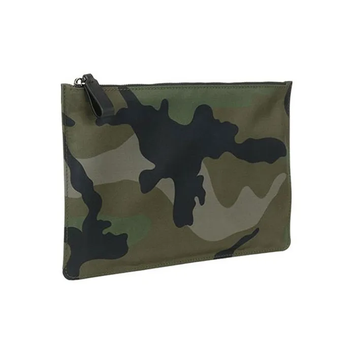Valentino Textile Nylon Clutch Regular Men's Multicolor Khaki Green-3