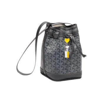 GOYARD Snoopy Co branded Petit Flot Canvas With Leather Bucket Bag, Shoulder Bag Women's
