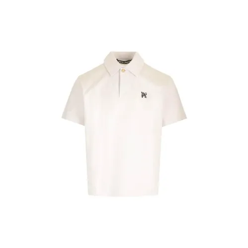 PALM ANGELS Monogram-embroidered Cotton Polo Shirt