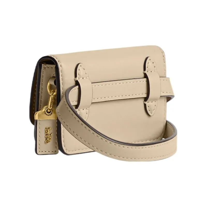 COACH Bandit Calfskin Wallet, Card Holder, Fanny Pack Regular Women's Beige-2