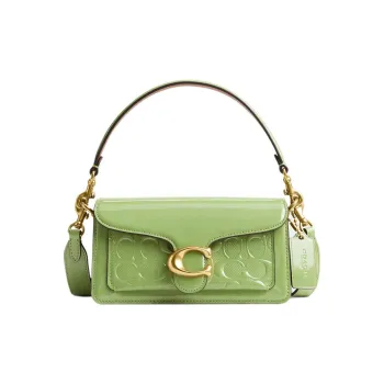 COACH Tabby Patent Leather Messenger Bag, Handbag, Shoulder Bag Women's Grass Green