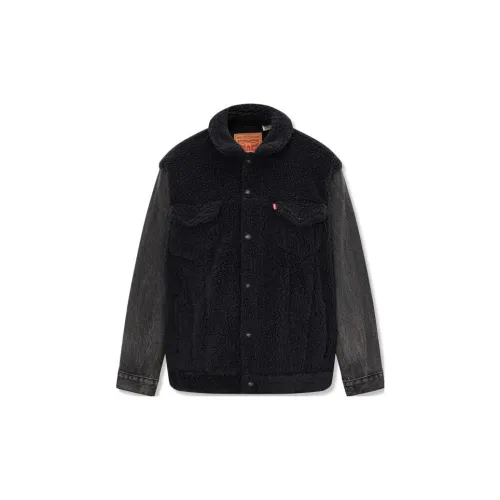 Levis Denim Jackets Men Black Gray Multicolor