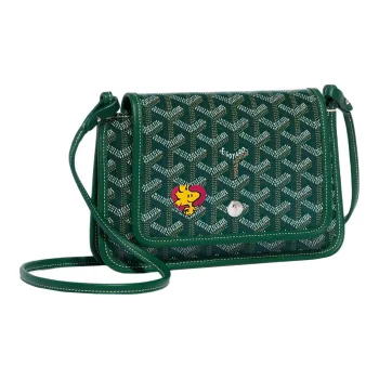 GOYARD Plumet Canvas With Leather Envelope Bag Handheld Shoulder Bag Crossbody Bag Small Size Unisex Green/Red