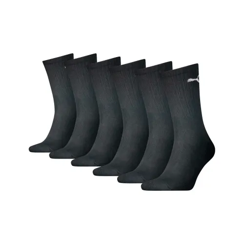 PUMA Knee-High Socks Unisex 6 Pack Black