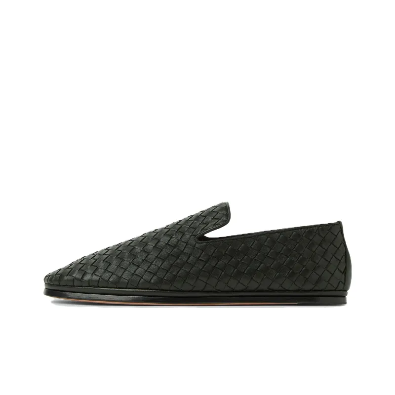 Bottega Veneta Intrecciato Motif Slip-On Shoes-0