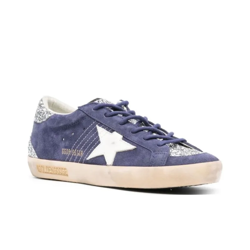 Golden Goose Low Top Skateboard Shoes Women's Blue-2