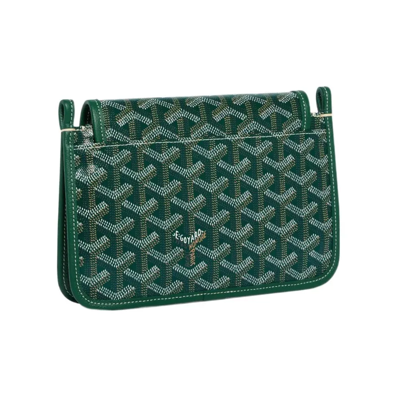 GOYARD Plumet Canvas With Leather Envelope Bag Handheld Shoulder Bag Crossbody Bag Small Size Unisex Green/Red-2