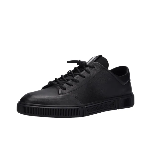 TIMOTHY&CO. Low-Top Skateboard Shoes Men's Black-1