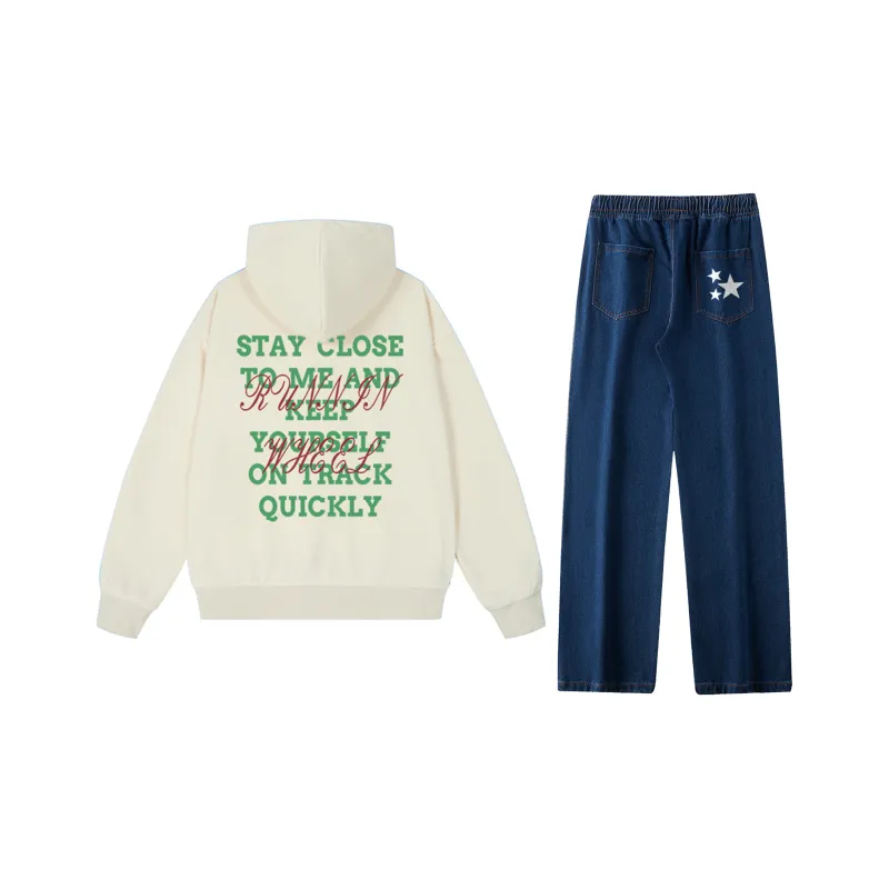 RUNNINWHEEL Sweatshirt Sets Unisex-28