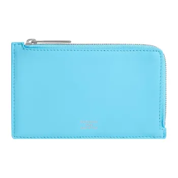 Balenciaga Smooth Calf Leather Wallet Coin Purse Card Holder Regular Women's Blue