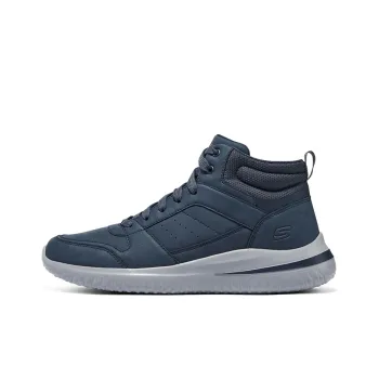 Skechers Delson 3.0 Anti Slip Wear Resistant Breathable Supportive Lightweight Mid Top Casual Shoes Men's Navy