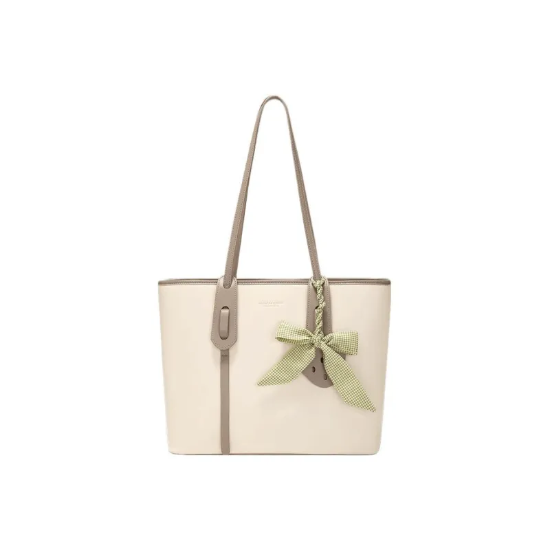 MEXICAN Polyurethane Tote Bag, Shopping Bag, Shoulder Bag Women's Ecru & Apricot/Ecru & Pink/Ecru & Green-1