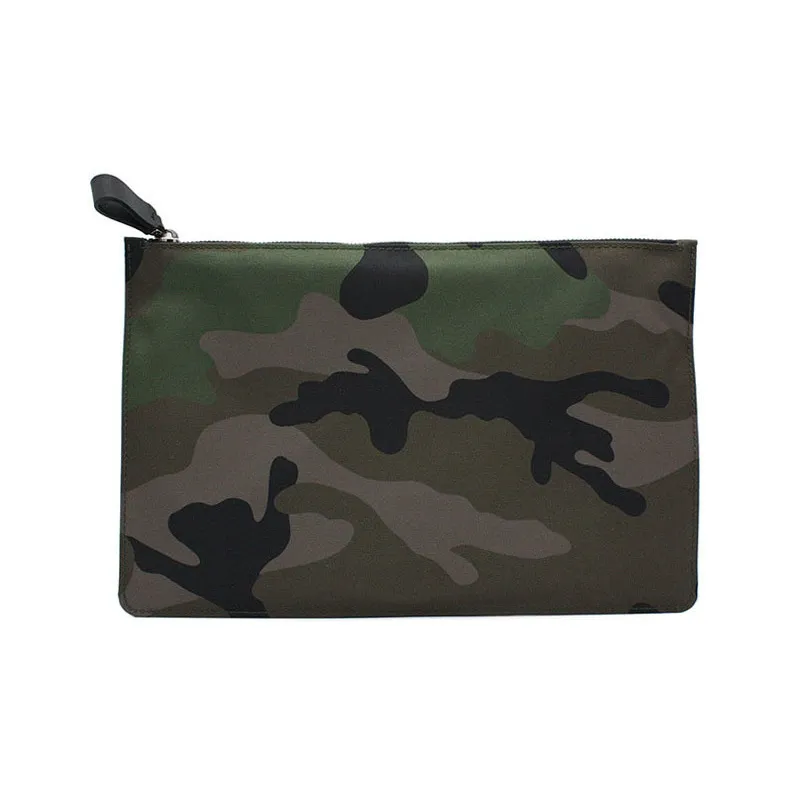 Valentino Textile Nylon Clutch Regular Men's Multicolor Khaki Green-1
