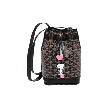 GOYARD Snoopy Co branded Petit Flot Canvas With Leather Bucket Bag, Shoulder Bag Women's