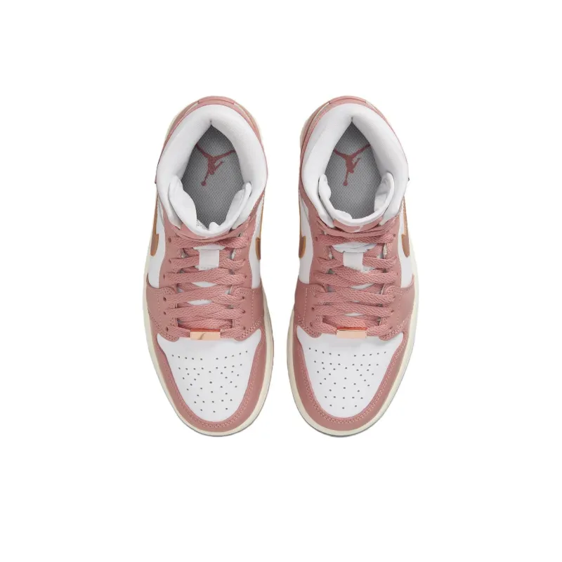 Jordan 1 Mid Se Red Stardust Women's-3