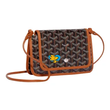 GOYARD Plumet Canvas With Leather Envelope Bag Handheld Shoulder Bag Crossbody Bag Small Size Unisex Brown/Blue
