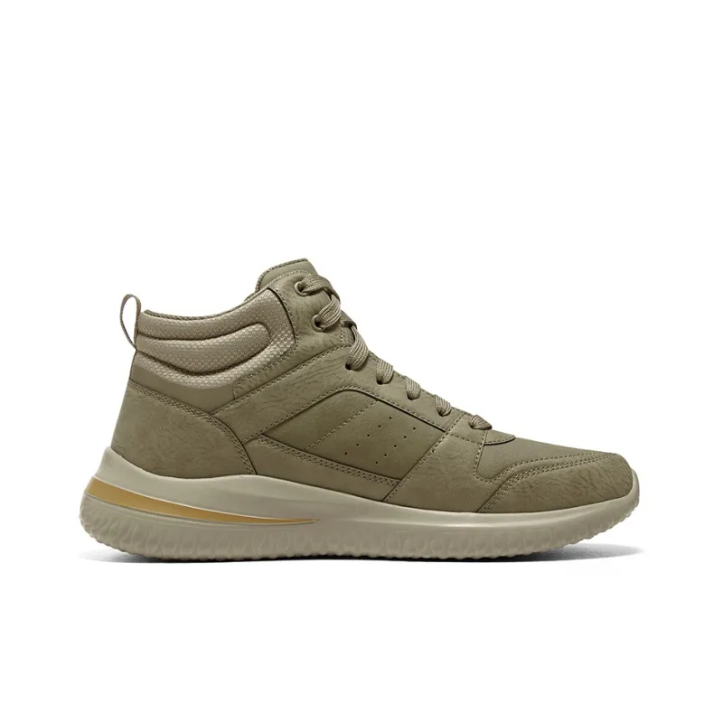 Skechers Delson 3.0 Anti Slip Wear Resistant Breathable Supportive Lightweight Rebound Mid Top Casual Shoes Men's Taupe-1
