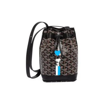GOYARD Snoopy Co branded Petit Flot Canvas With Leather Bucket Bag, Shoulder Bag Women's