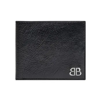 Balenciaga Logo Plaque Bifold Wallet