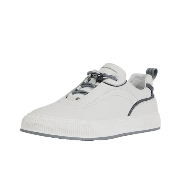TIMOTHY&CO. Low-Top Skateboard Shoes Men's White-1