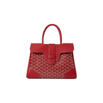 GOYARD Saigon Canvas With Leather Xigong Tote Handbags Shoulder Bags Large Size Unisex Red