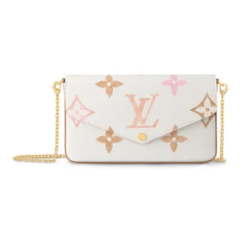 LOUIS VUITTON Felicie Pochette Beige