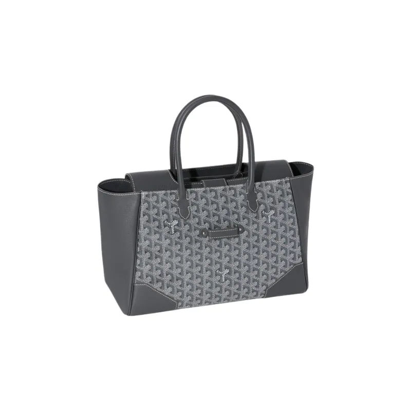 GOYARD Saigon Canvas With Leather Saigon Tote Handbag, Shoulder Bag Large Size Unisex Gray-4