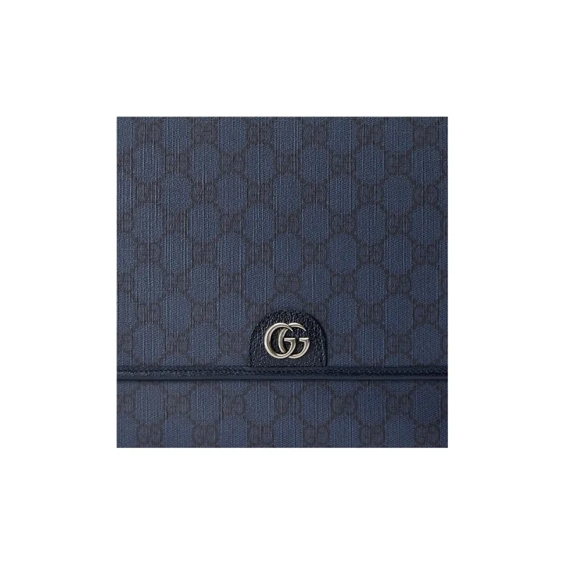 GUCCI Ophidia Canvas With Leather Canvas Bag, Messenger Bag, Shoulder Bag, Crossbody Bag Medium Size Men's Blue/Black-8