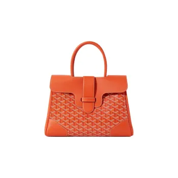 GOYARD Saigon Canvas With Leather Xigong Tote Handbags Shoulder Bags Large Size Unisex Orange