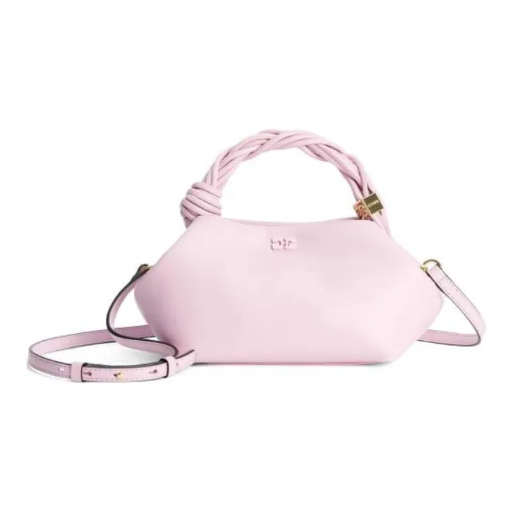 GANNI Recycled Leather Handbag Women's Cherry Blossom Pink-1