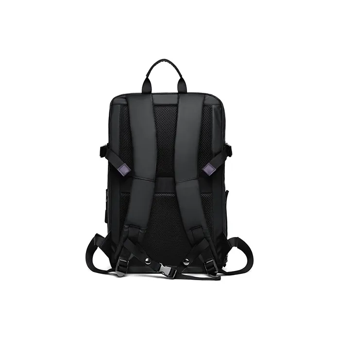 MashaLanti Synthetic Leather Backpack Large Size Men's Black-4