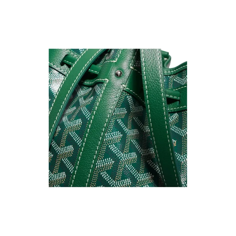 GOYARD Snoopy Co-branded Petit Flot Canvas With Leather Bucket Bags Shoulder Bags Women's Green/Red Heart Balloons-3