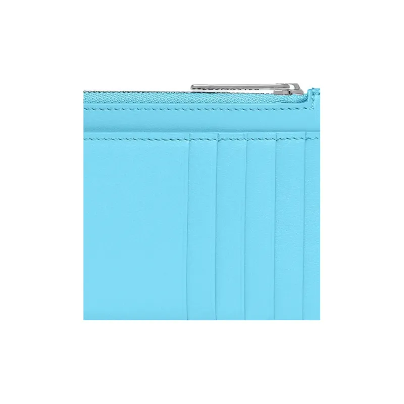 Balenciaga Smooth Calf Leather Wallet Coin Purse Card Holder Regular Women's Blue-2