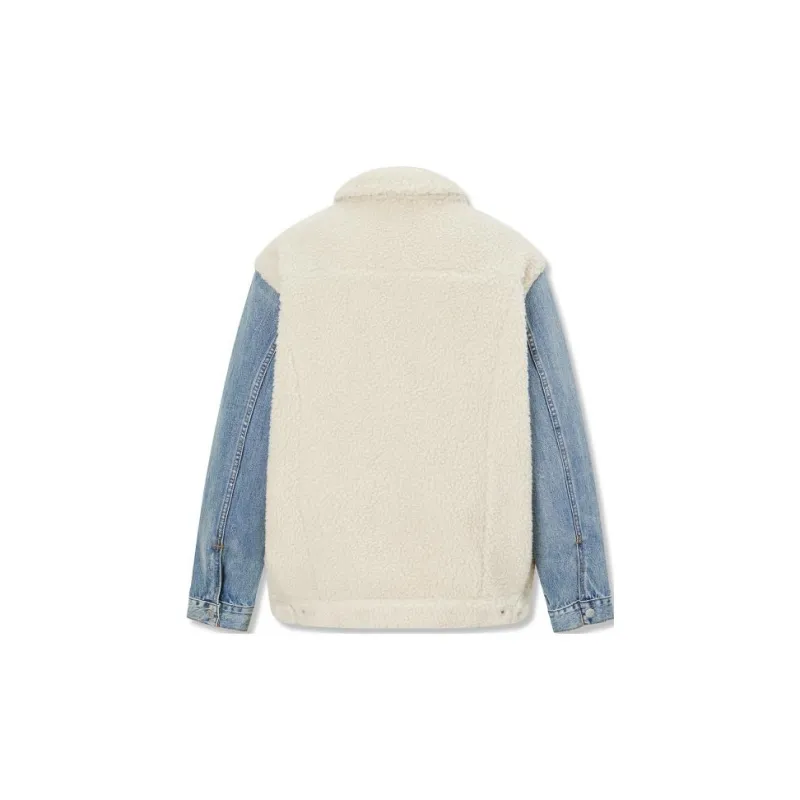 Levis Denim Jackets Men Blue White Multicolor-1