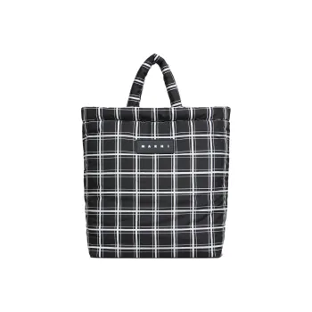 MARNI Checkered Puff Tote Bag