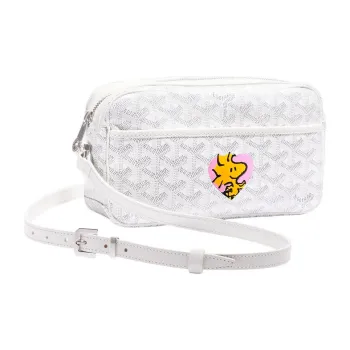 GOYARD Cap-Vert Canvas With Leather Camera Bag Shoulder Bag Crossbody Bag Small Size Unisex White/Pink
