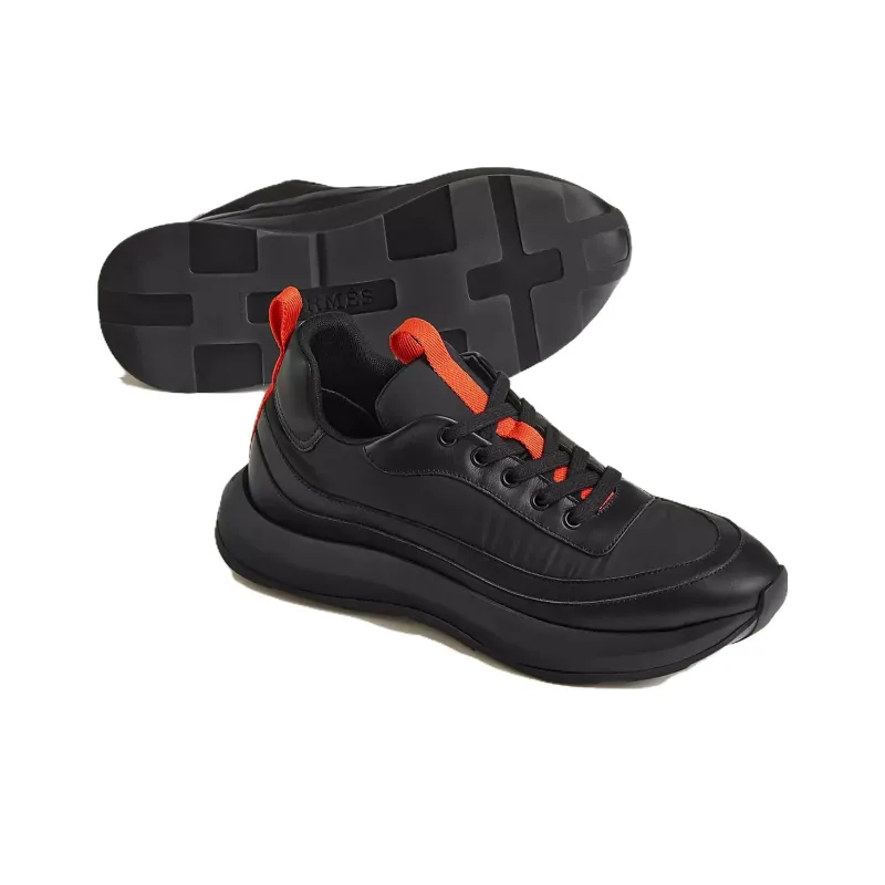 HERMES Gramme Low-Top Casual Shoes Men's Black-4